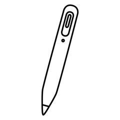 stylus pen icon, simple flat style, illustration, logo sign symbol pictogram template, for ui or ux isolated on white for mobile app, editable