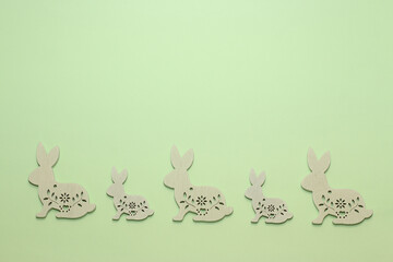 Pattern of Wooden Bunnies for Easter Decor