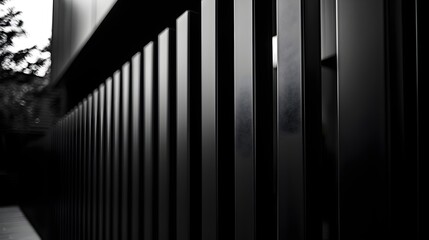 Obraz premium Close-Up of Modern Automatic Sliding Gates with Sleek Design for Secure Property Entrance