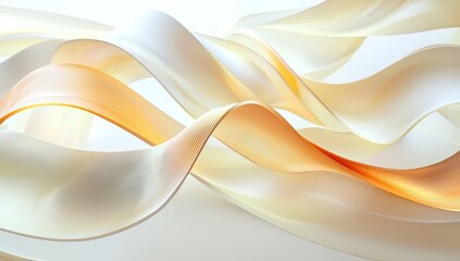 Obraz premium Abstract background with flowing ribbon-like curves, rendered in 3D.