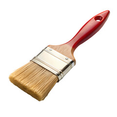 Red-Handled Paint Brush on transparent background