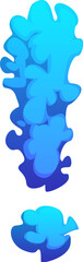 Cartoon underwater font coral punctuation exclamation mark. Sea nature ABC font special symbol, underwater wildlife isolated vector English typeset element or aquatic life alphabet punctuation sign