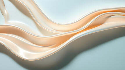 Obraz premium Abstract wave line design with a smooth gradient blue background.