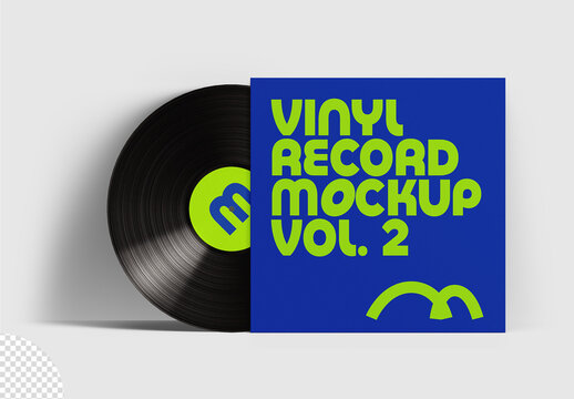 Vinyl Cover Music Retro Record Mockup