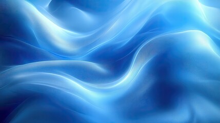 Obraz premium Blue abstract waves digital art background