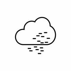 Cloud rain weather icon vector sign