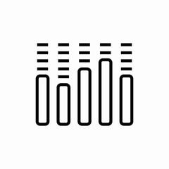 Bar chart data analytics icon vector sign