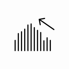 Bar chart statistics icon vector sign