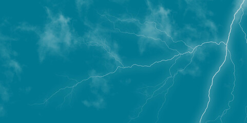 Mountainous Cumulus Clouds Boiling in the Summer Sky. White cloudiness, mist or smog overlay backgrounds. Wide sky and clouds dark tone. Dark cloud at evening sky with thunder bolt.