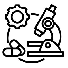 Drug Discovery Process  Icon Element For Design	