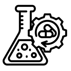 Pharmaceutical Testing  Icon Element For Design	
