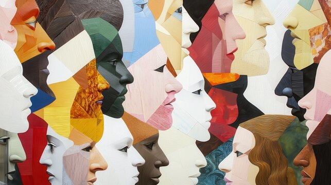 The Heterogeneity of a Diverse Population Captured in Colorful Art Representation