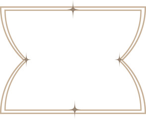 Minimalist aesthetic linear frame with stars