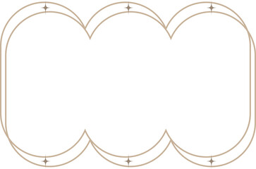 Minimalist aesthetic linear frame with stars