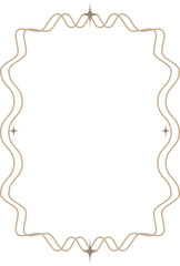 Minimalist aesthetic linear frame with stars