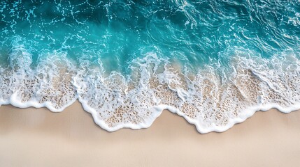 Ocean Waves Crashing on Sandy Shore