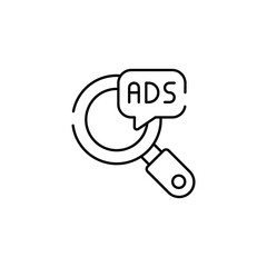 Search icon design with white background stock illustration