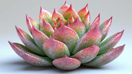 Succulent plant, studio shot, vibrant colors