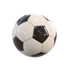 Naklejka premium Realistic Soccer Ball Isolated on Transparent Background