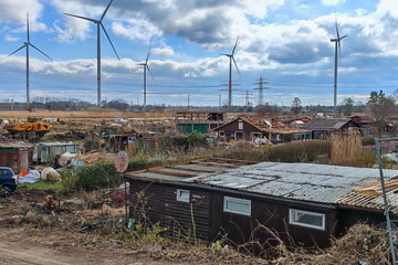 Baufeld Fabrik der Zukunft. Technologie und Innovationspark. Hamburg Bergedorf am Autobahn-Anschluss A25 HH-Bergedorf