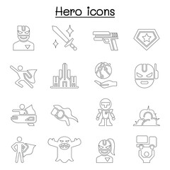 Fototapeta premium Super Hero icon set
