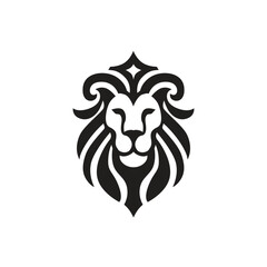 minimalist lion silhouette vector logo