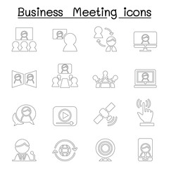 Fototapeta na wymiar Business Meeting icons