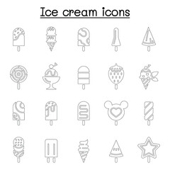 Ice cream icon set