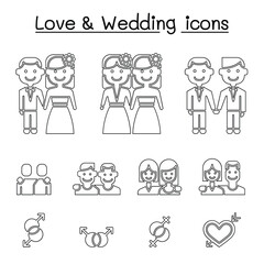 Wedding & Loving icon set