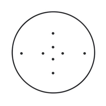 PNG Minimalist target with central dots