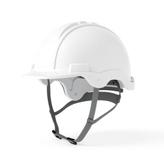 Fototapeta premium White Safety Helmet Mockup on White Background