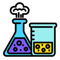 Chemical Reaction  Icon Element For Design	