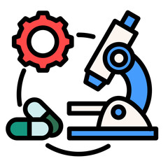 Drug Discovery Process  Icon Element For Design	