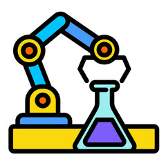 Laboratory Automation  Icon Element For Design	
