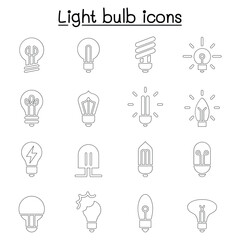 Light bulb icon set vector illustration graphic design