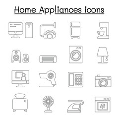 Appliance icon set vector illustration graphic design