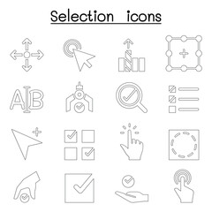 Selection icon set vector illustration graphic design