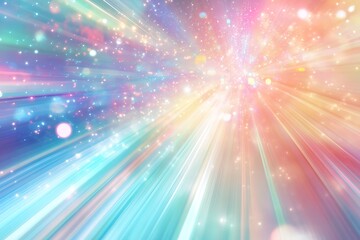 Fototapeta premium Abstract Pastel Light Rays Background Shimmering Bokeh and Glowing Stripes