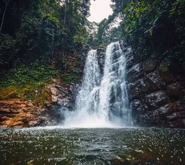 Fototapeta premium waterfall in the mountains