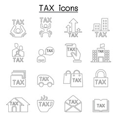 Tax icon set vector illustration graphic design