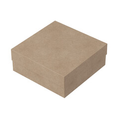 4K Kraft Paper Box Mockup – High-Resolution 3D Render