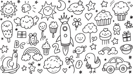 Hand drawn doodle arrows seamless pattern illustrationHand drawn doodle arrows seamless pattern illustration