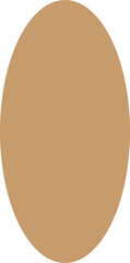 Brown aesthetic shape isolated on transparent background.