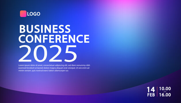 This versatile event poster concept uses a clean layout and a vibrant, abstract blurred background. Perfect for any business meeting, seminar, webinar, or corporate announcement.