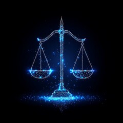 Justice Scales - Abstract Geometric Design.