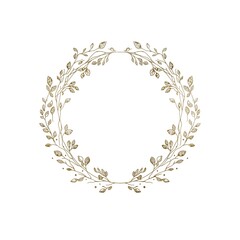 Romantic wreath in gold colour