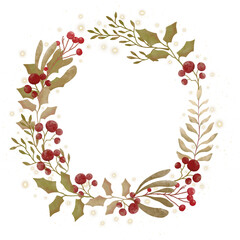 Christmas party wreath. Holidays pattern. Inspiration 