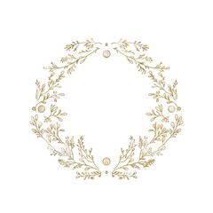 Gold vintage wreath 