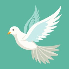 white dove flying