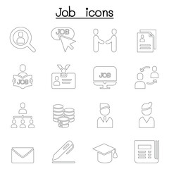 Job & Staff Recruitment icon set